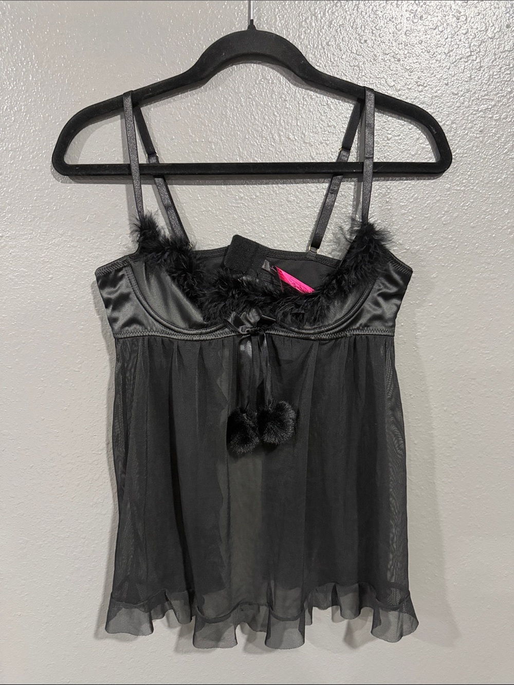 Seven Til Midnight Black Sheer Teddy